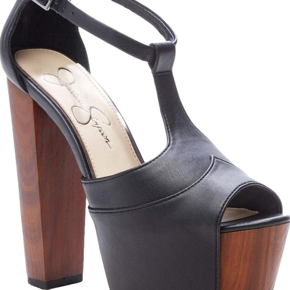 Jessica Simpson Black Platform Heels